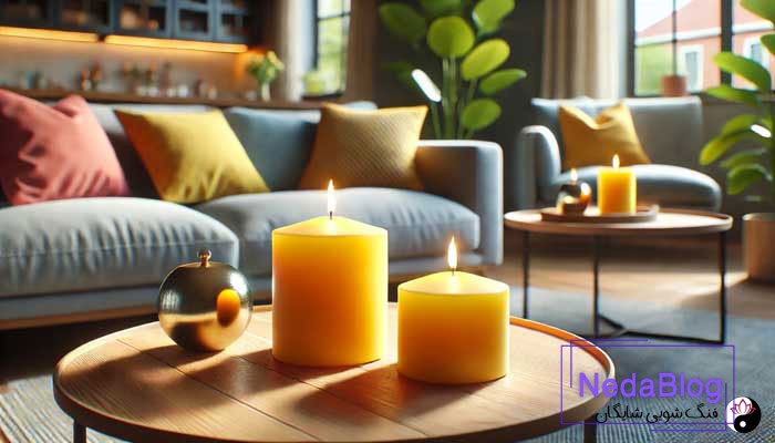 معنی رنگ شمع در فنگ شویی زرد و نارنجی