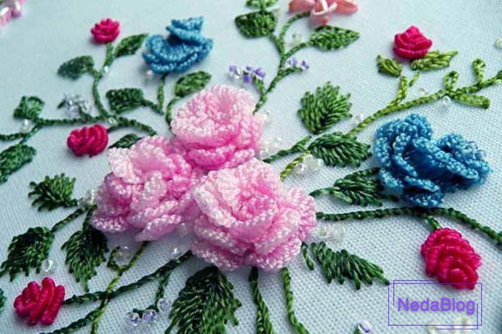 آموزش دوخت کاست در گلدوزی برزیلی