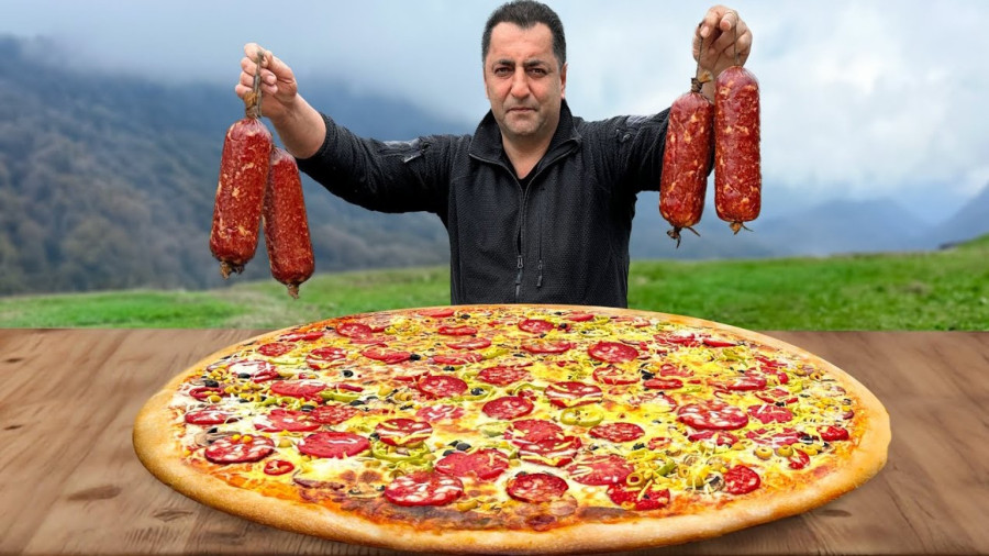 آشپزی در طبیعت - پیتزا با سوسیس کوکتل دودی