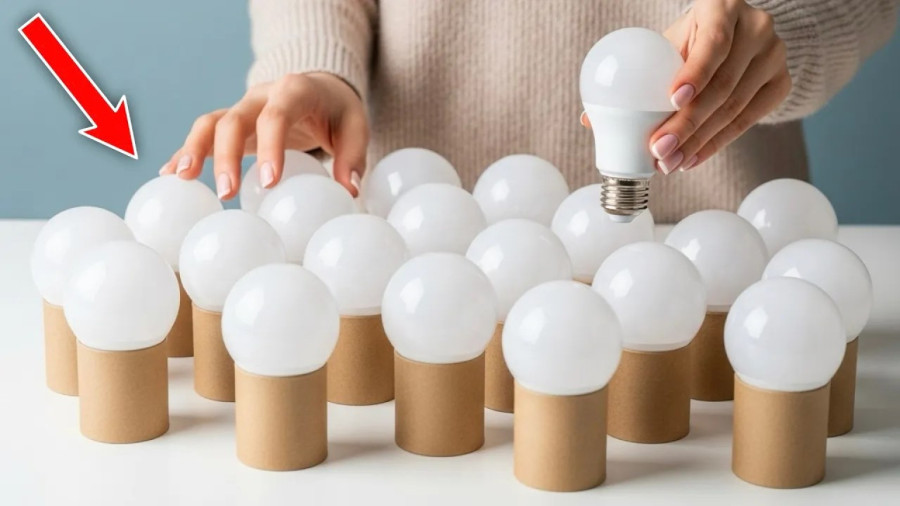 ایده خلاقانه با رول مقوایی دستمال کاغذی و لامپ کم مصرف led :: ساخت چراغ خواب