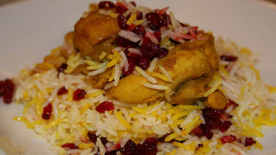 دستور بهترین زرشک پلو با مرغ رستورانی در هواپز و ایرفرایر شام ایرانی غذای سریع