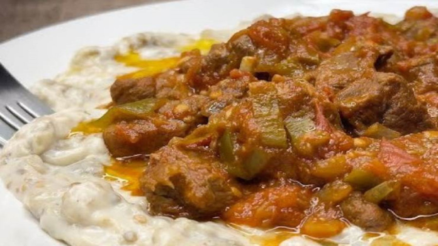 طرز پخت «هونکار ;، یک غذای مشهور ترکی به روش آشپز ماهر ایتالیایی