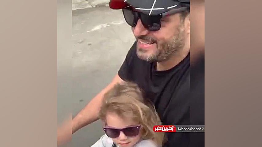 موتورسواری سام درخشانی با دختر بانمکش