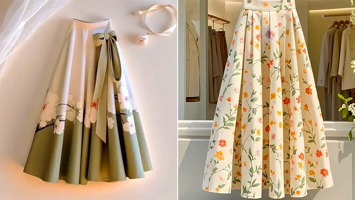 دامن کلوش مجلسی زیبا