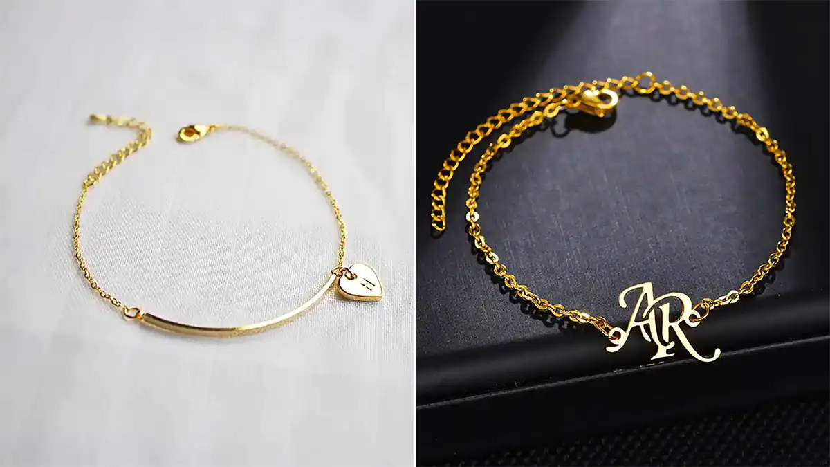 دستبند ساده و زیبا طلا