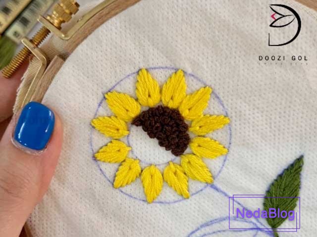 گلدوزی برزیلی گل آفتاب گردان