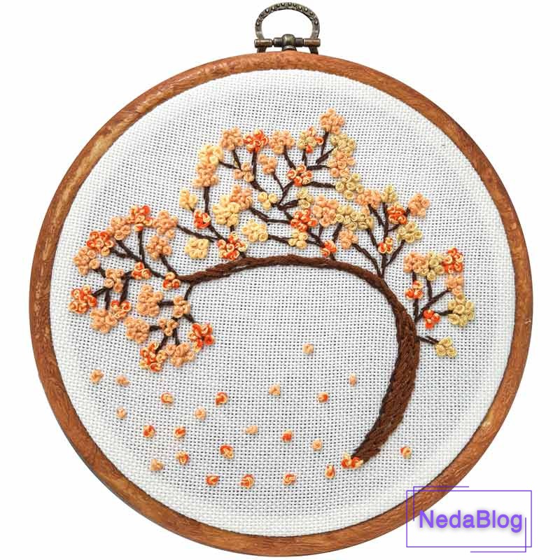 دوخت گره فرانسوی در گلدوزی