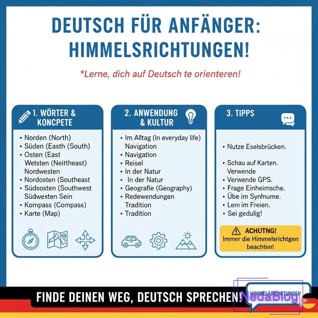 جهت های جغرافیایی به آلمانی