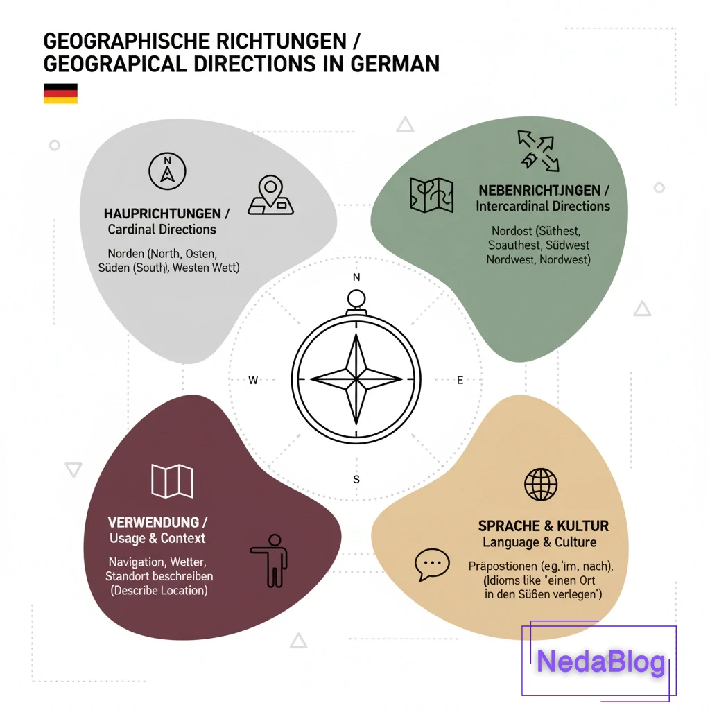 جهت های جغرافیایی به آلمانی
