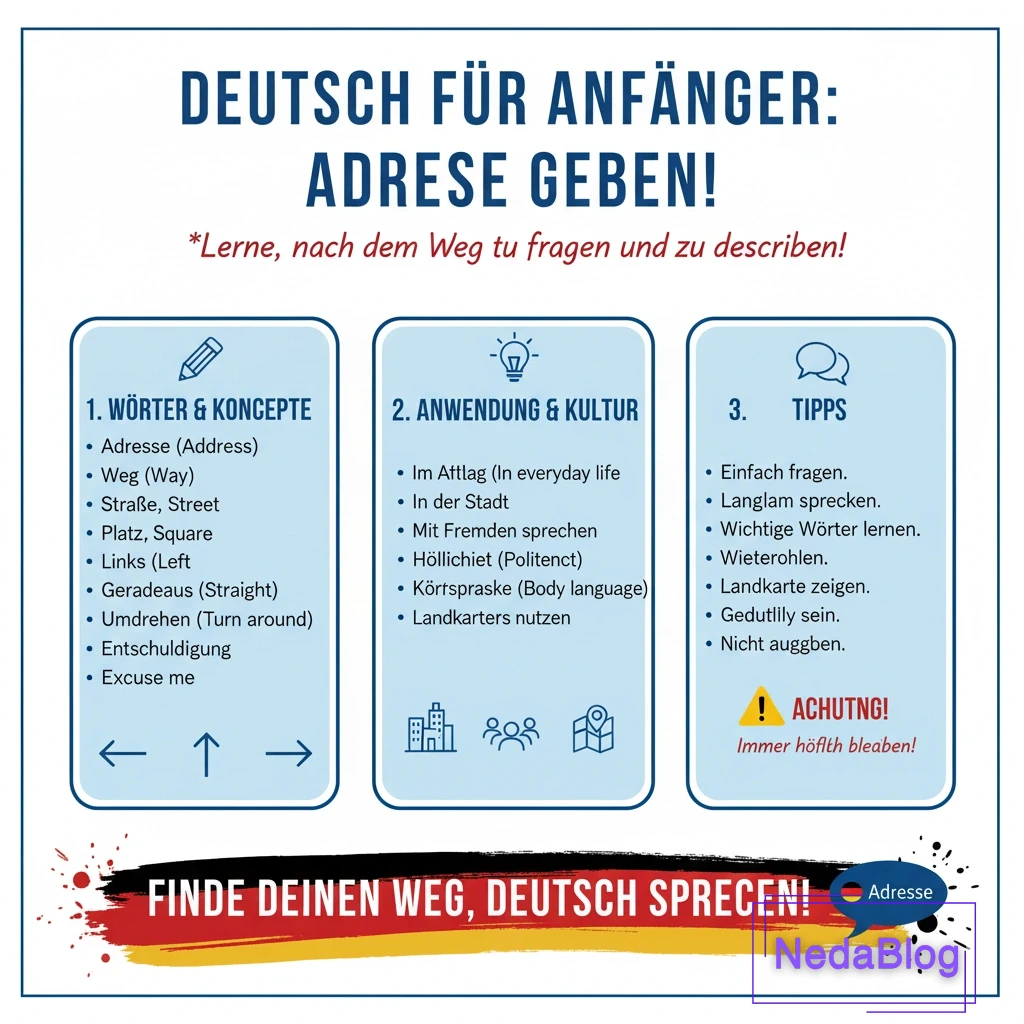 آدرس دادن به آلمانی