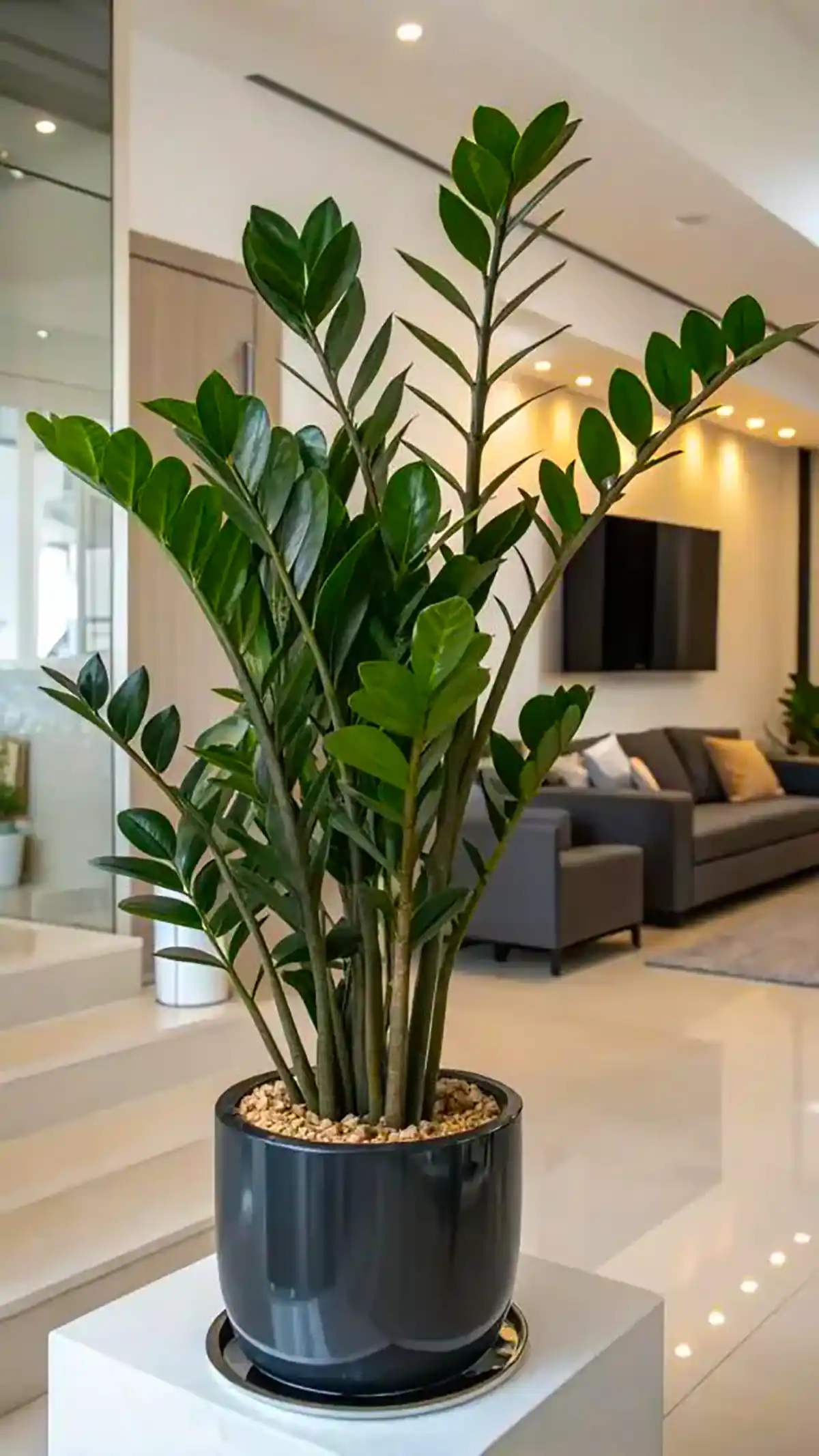 گلدان طبیعی کنار سالنی شیک