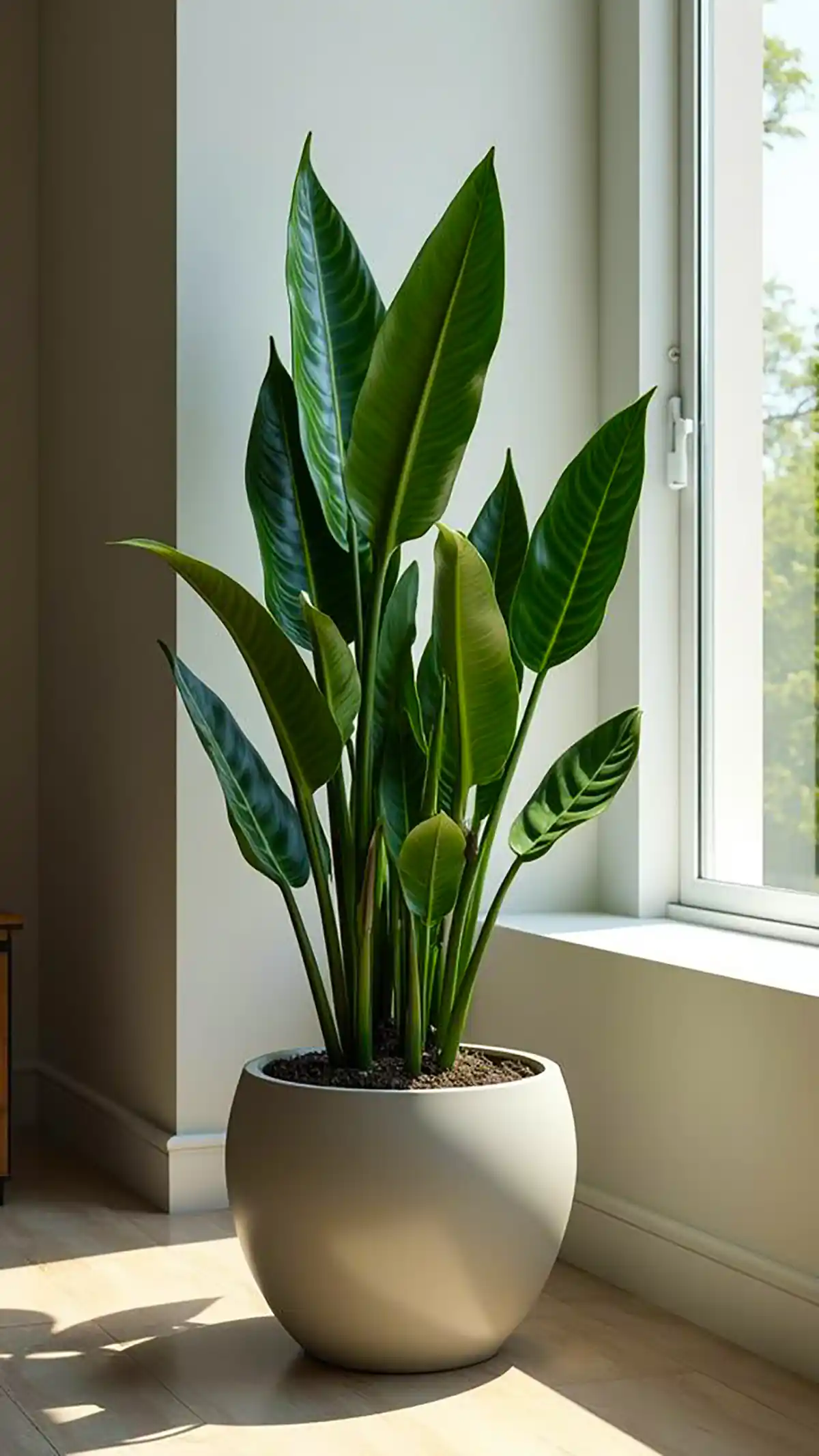 گلدان طبیعی کنار سالنی شیک