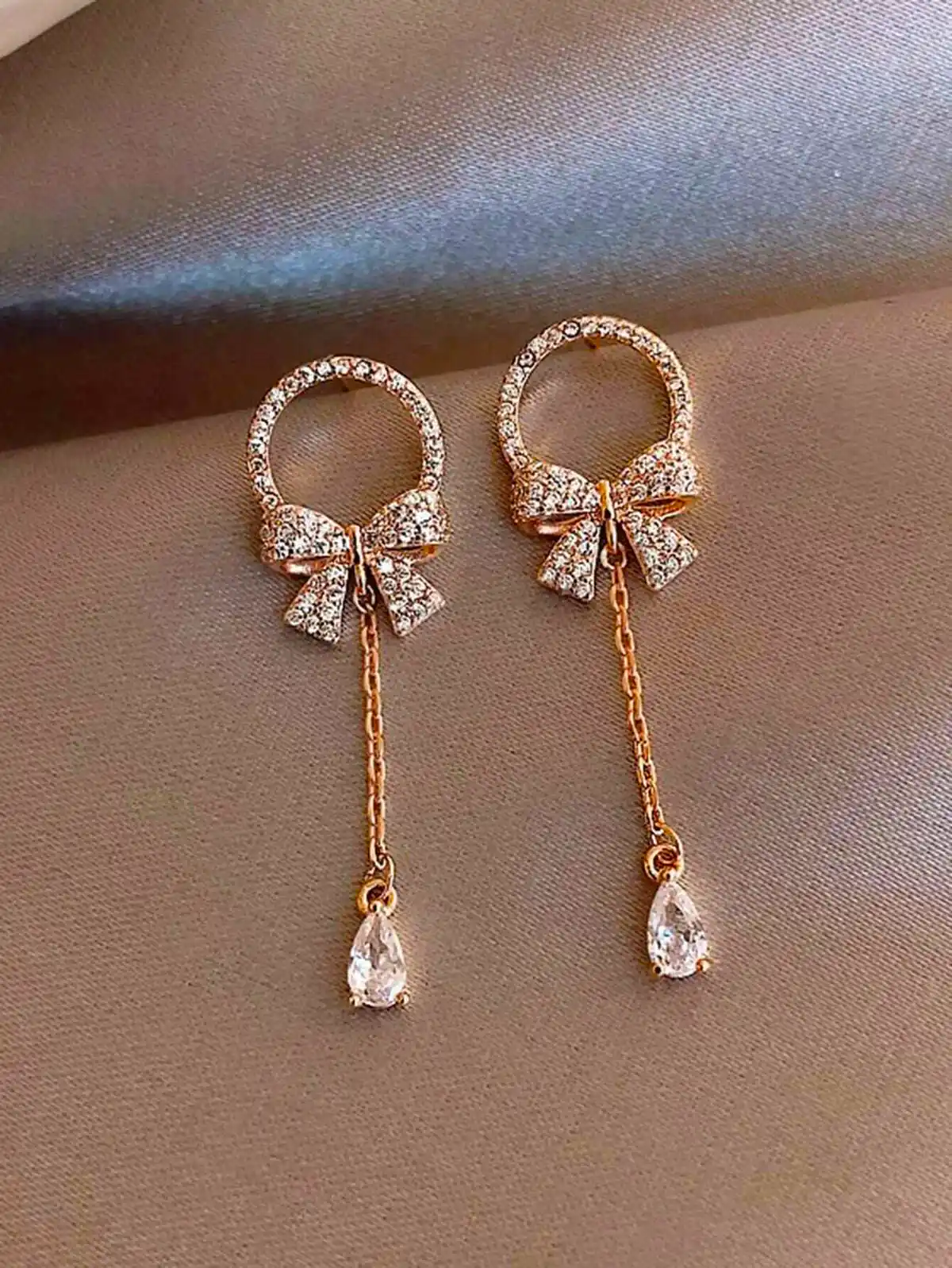 گوشواره آویزی طلا شیک