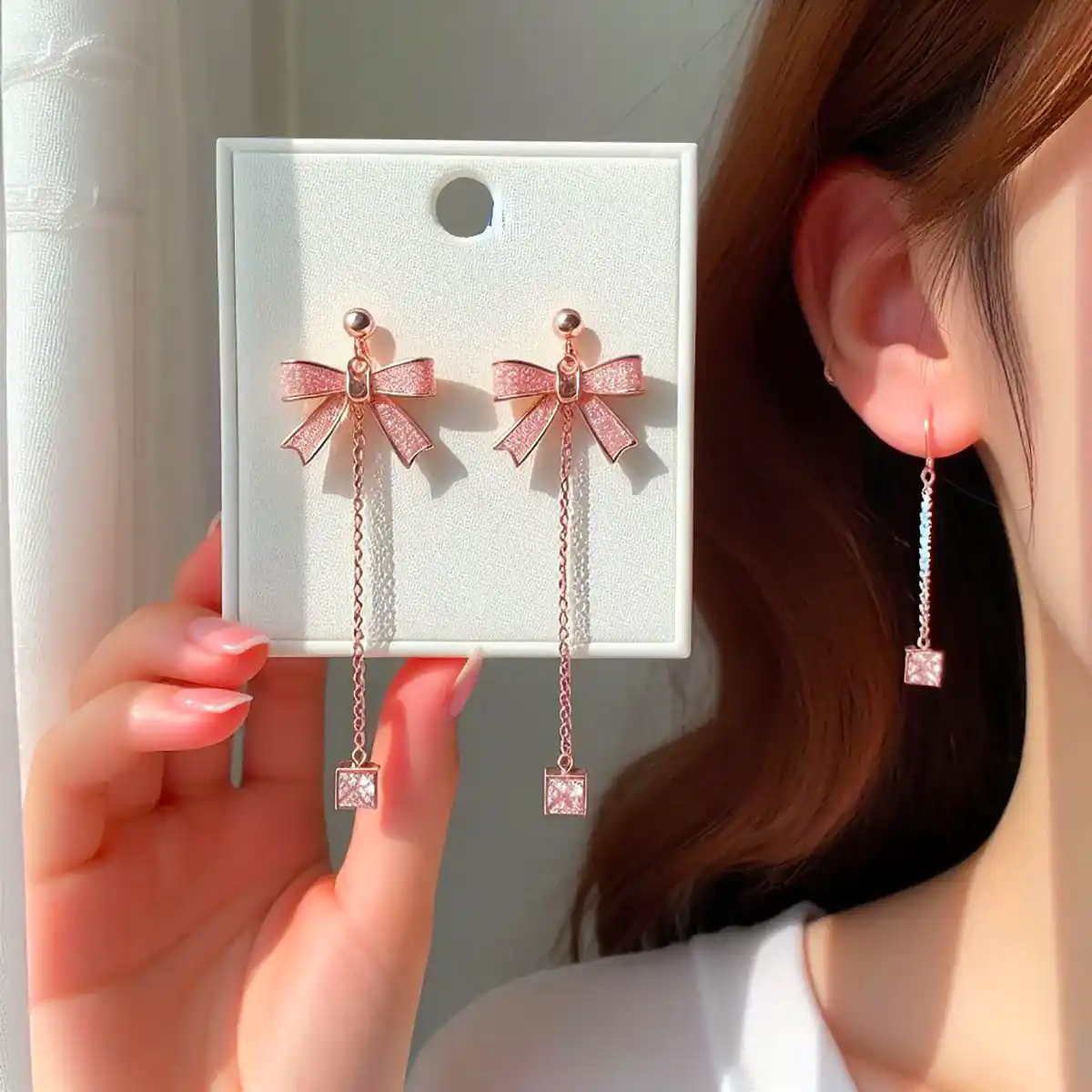 گوشواره آویزی طلا شیک