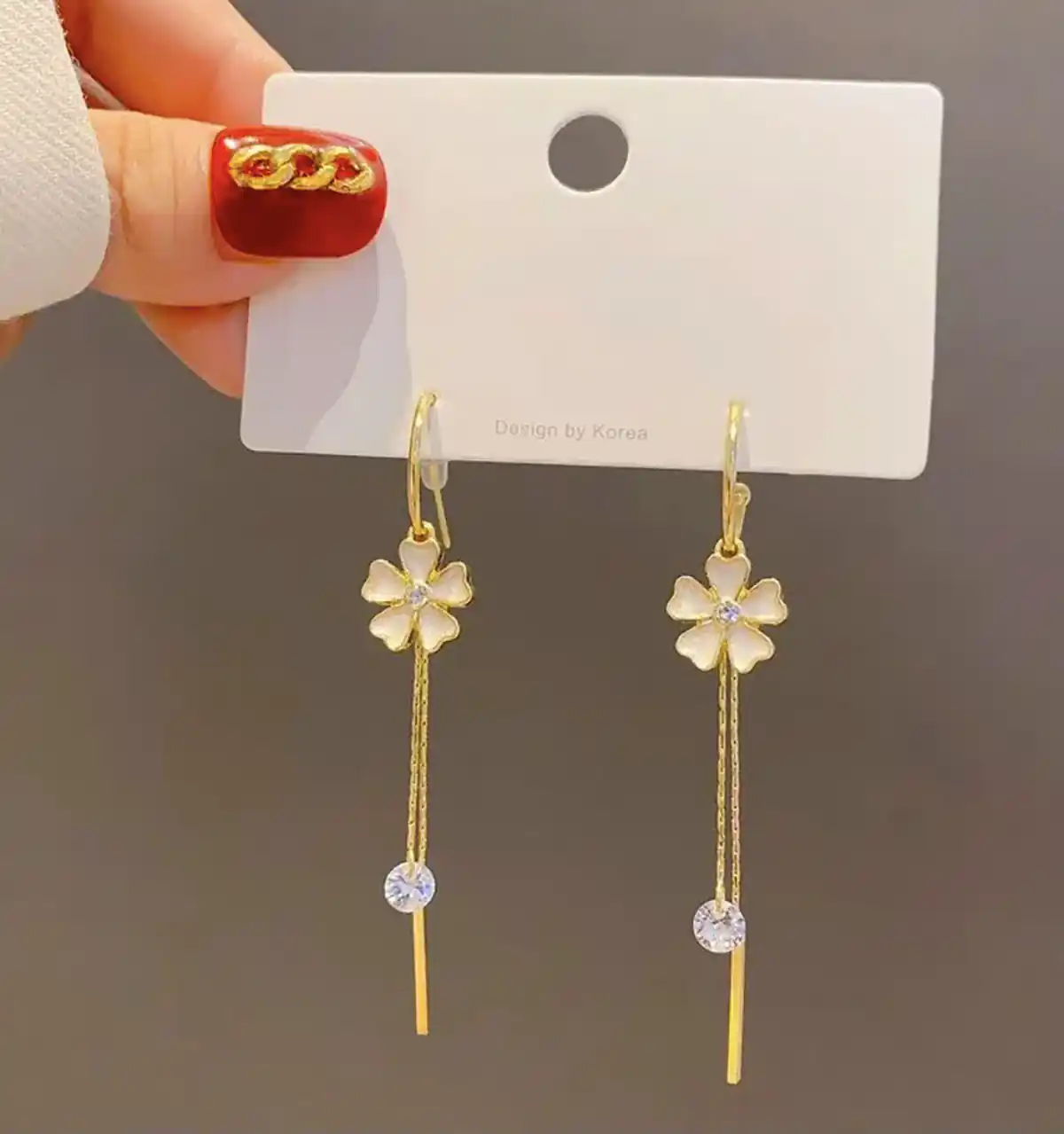 گوشواره آویزی طلا شیک