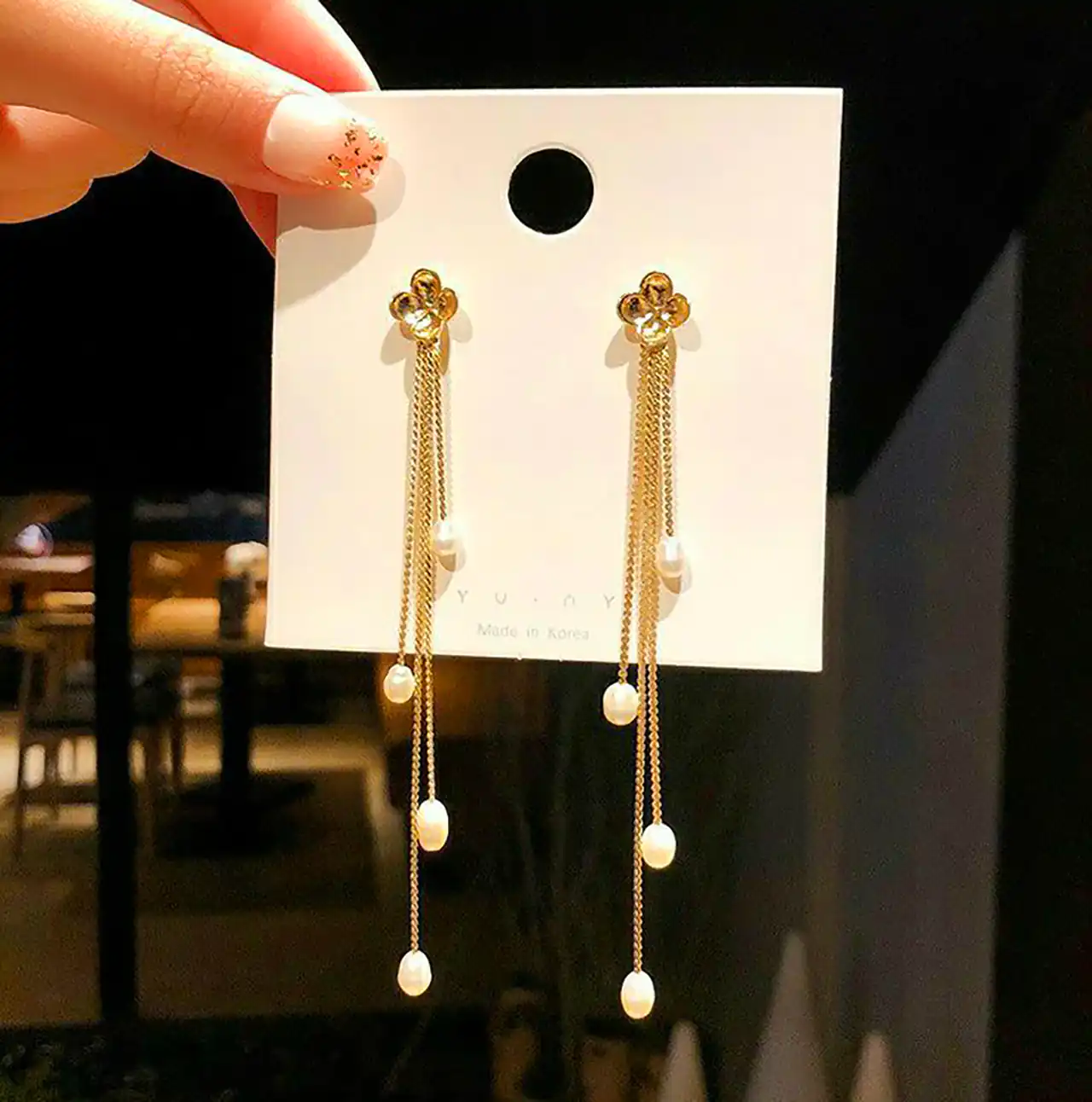 گوشواره طلا آویزی