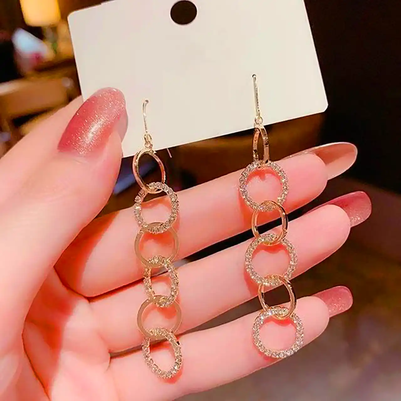 گوشواره طلا آویزی