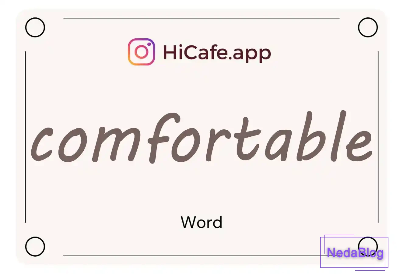 Meaning and usage of comfortable word