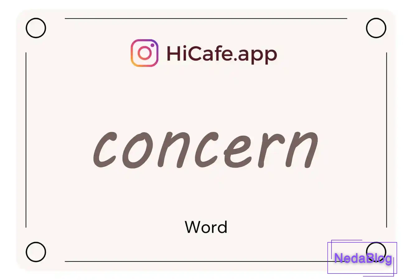Meaning and usage of concern word