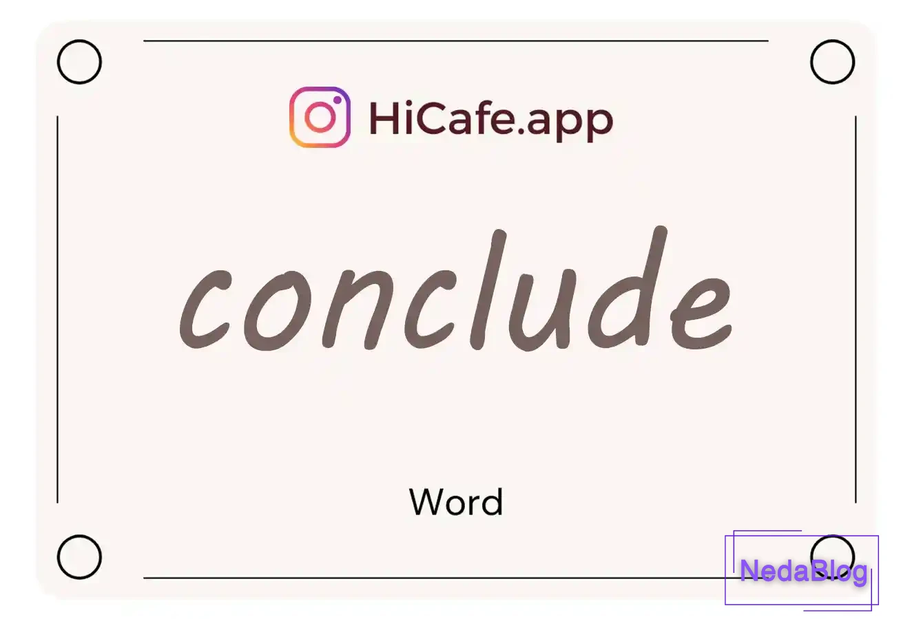 Meaning and usage of conclude word