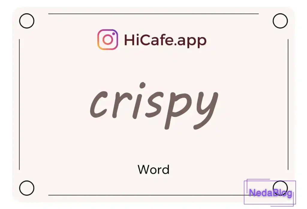 Meaning and usage of crispy word