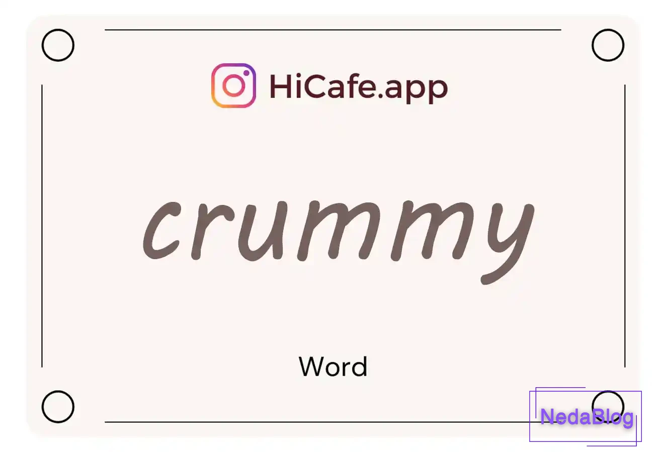 Meaning and usage of crummy word