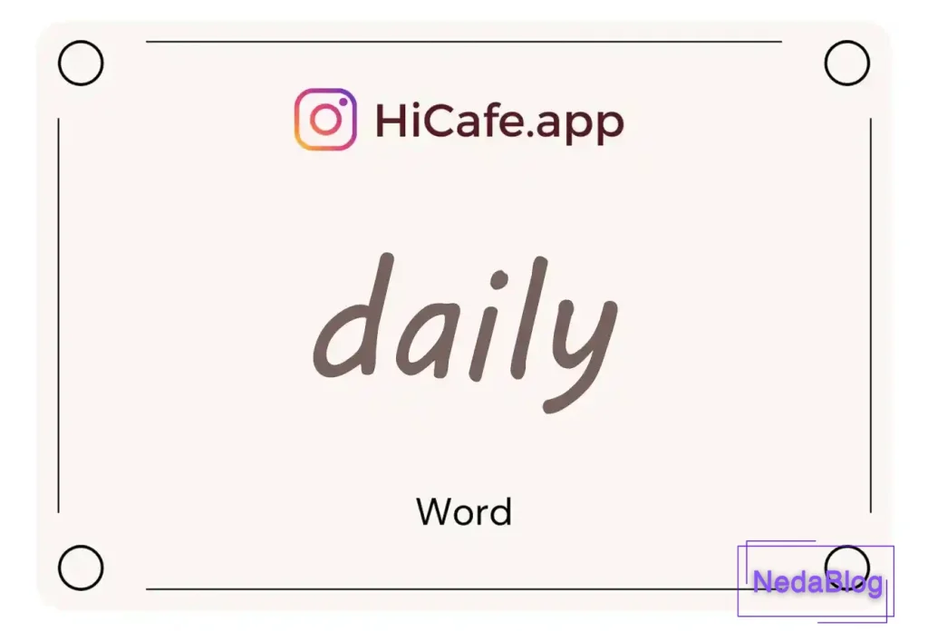 Meaning and usage of daily word