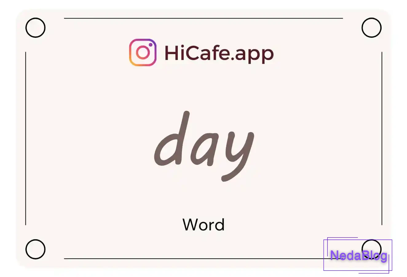 Meaning and usage of day word