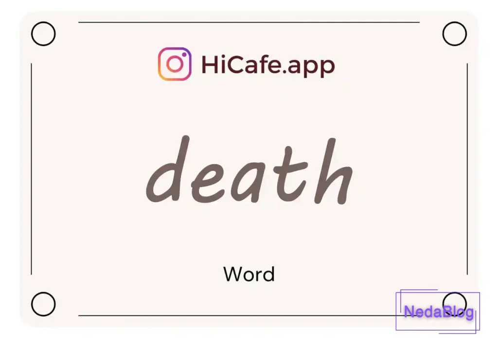 Meaning and usage of death word
