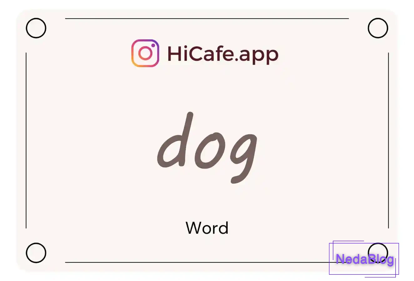 Meaning and usage of dog word
