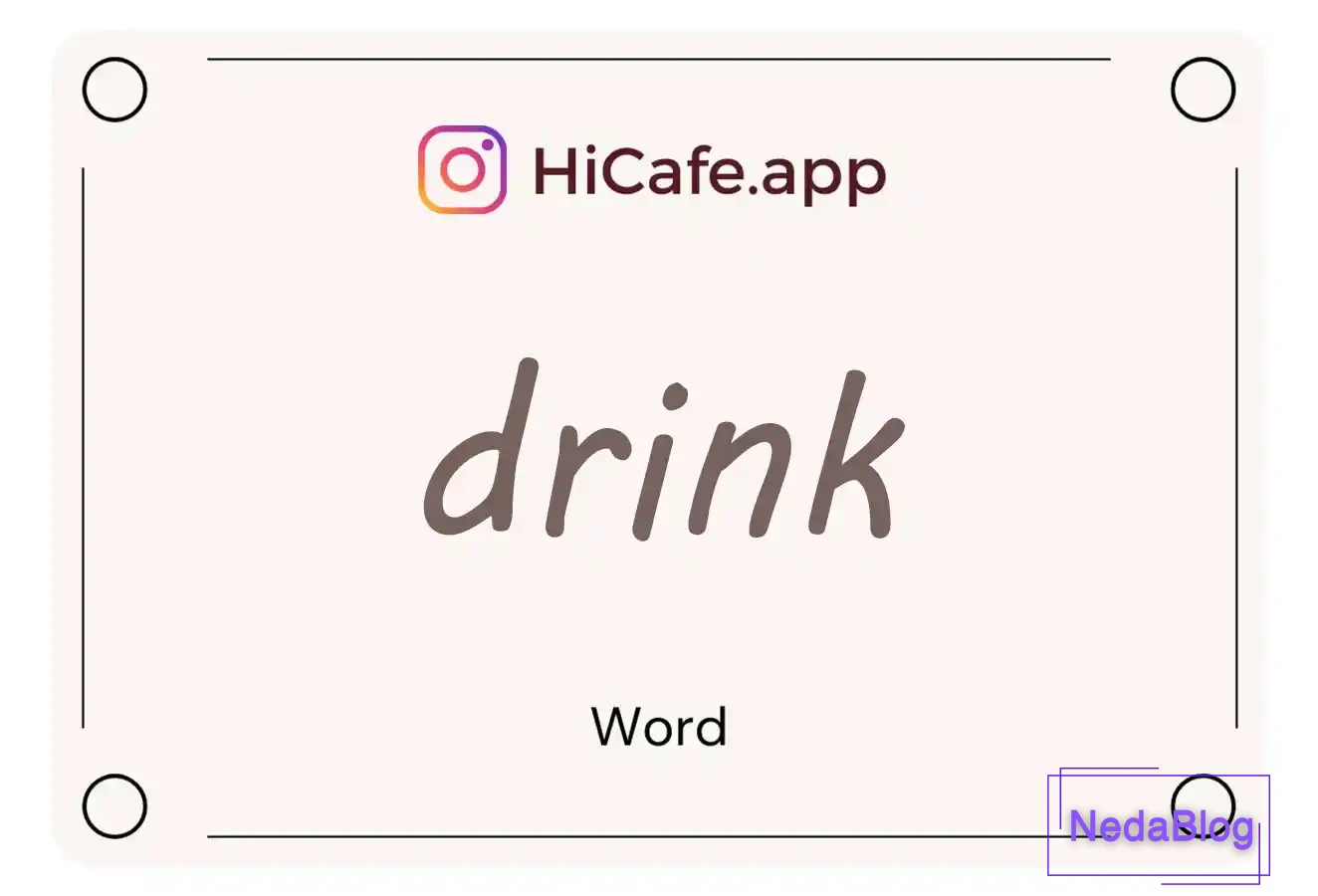 Meaning and usage of drink word