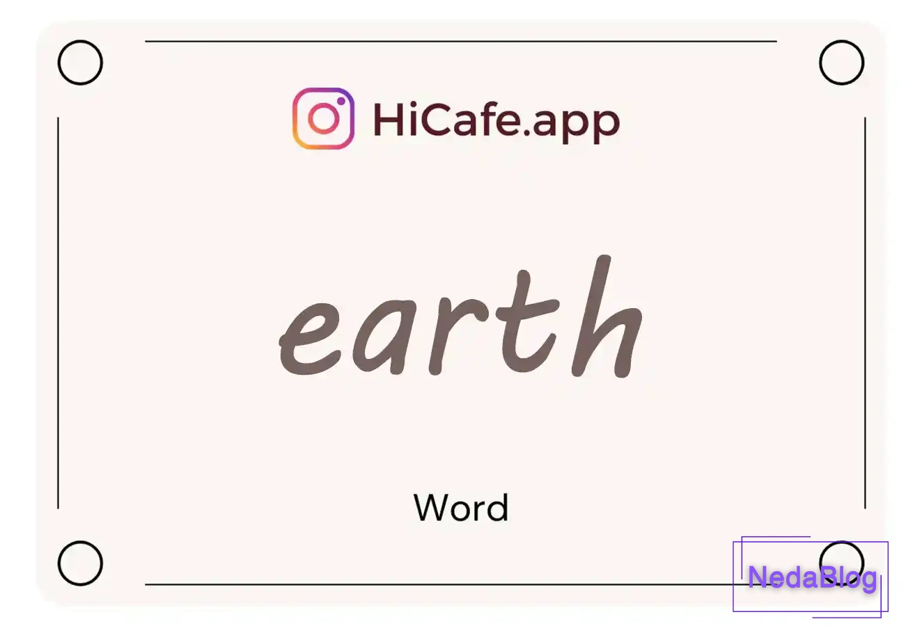 Meaning and usage of earth word