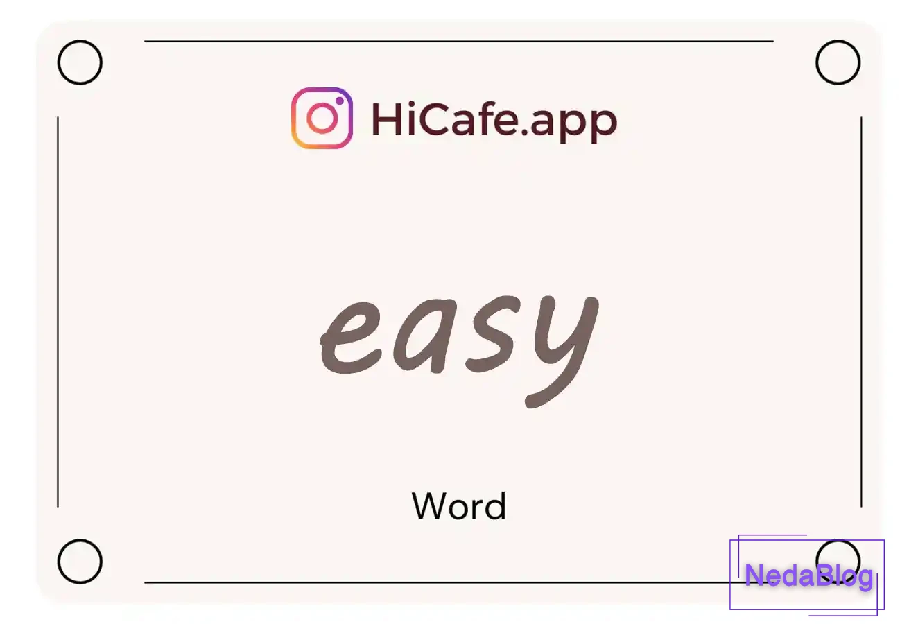 Meaning and usage of easy word