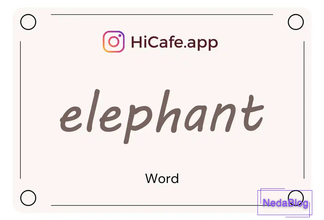 Meaning and usage of elephant word