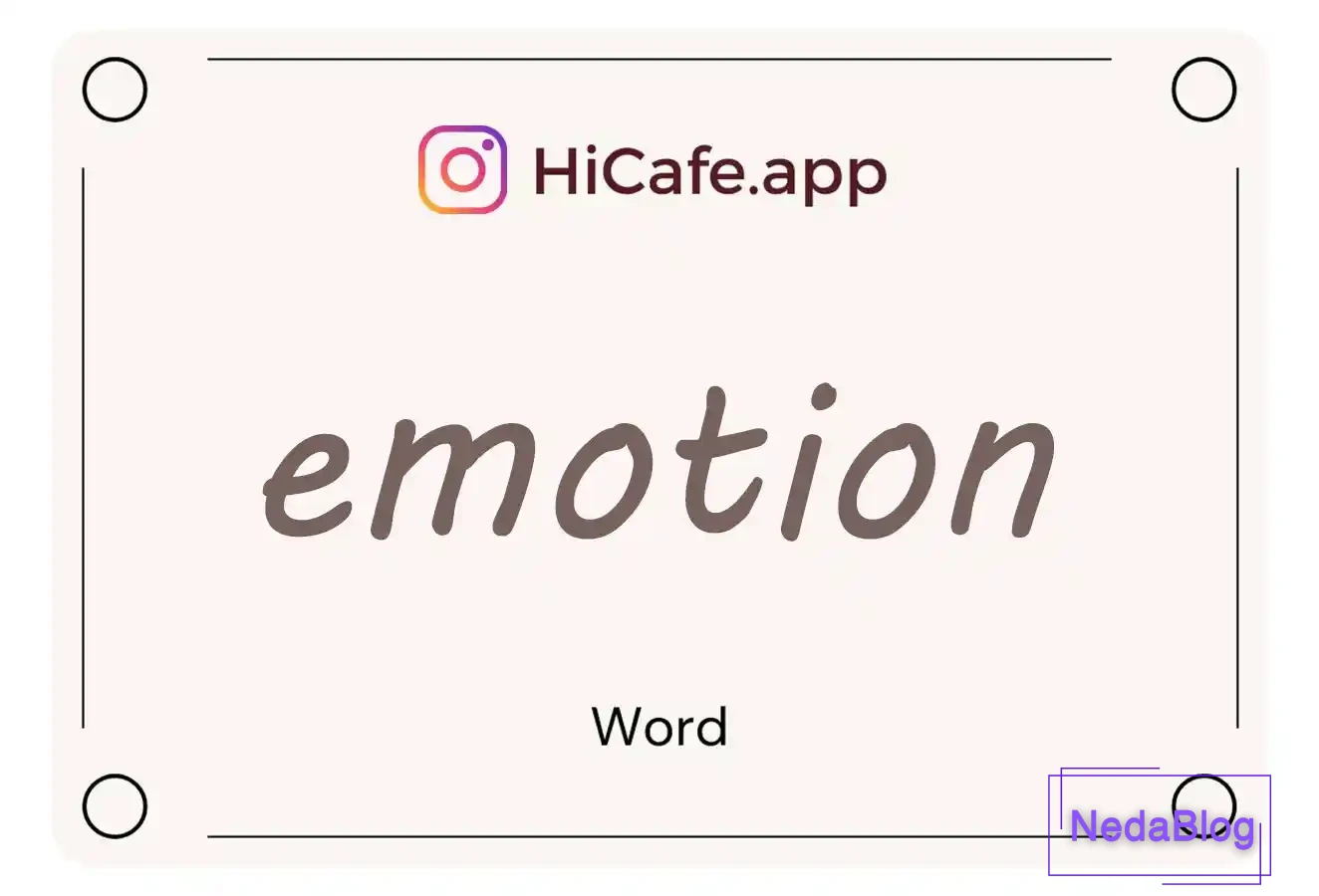 Meaning and usage of emotion word