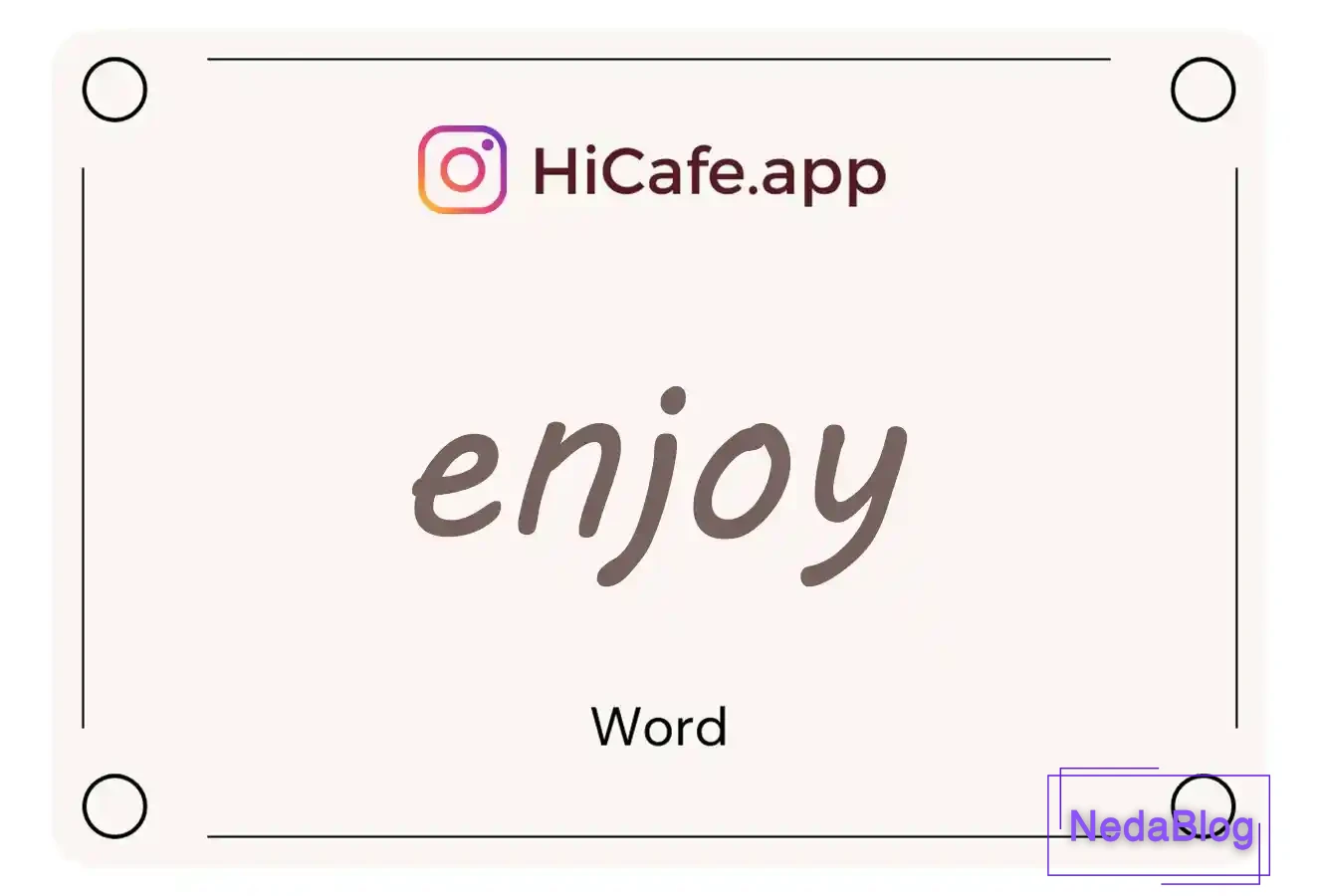Meaning and usage of enjoy word