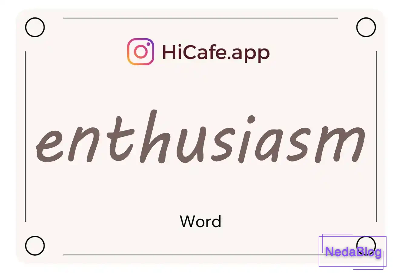 Meaning and usage of enthusiasm word