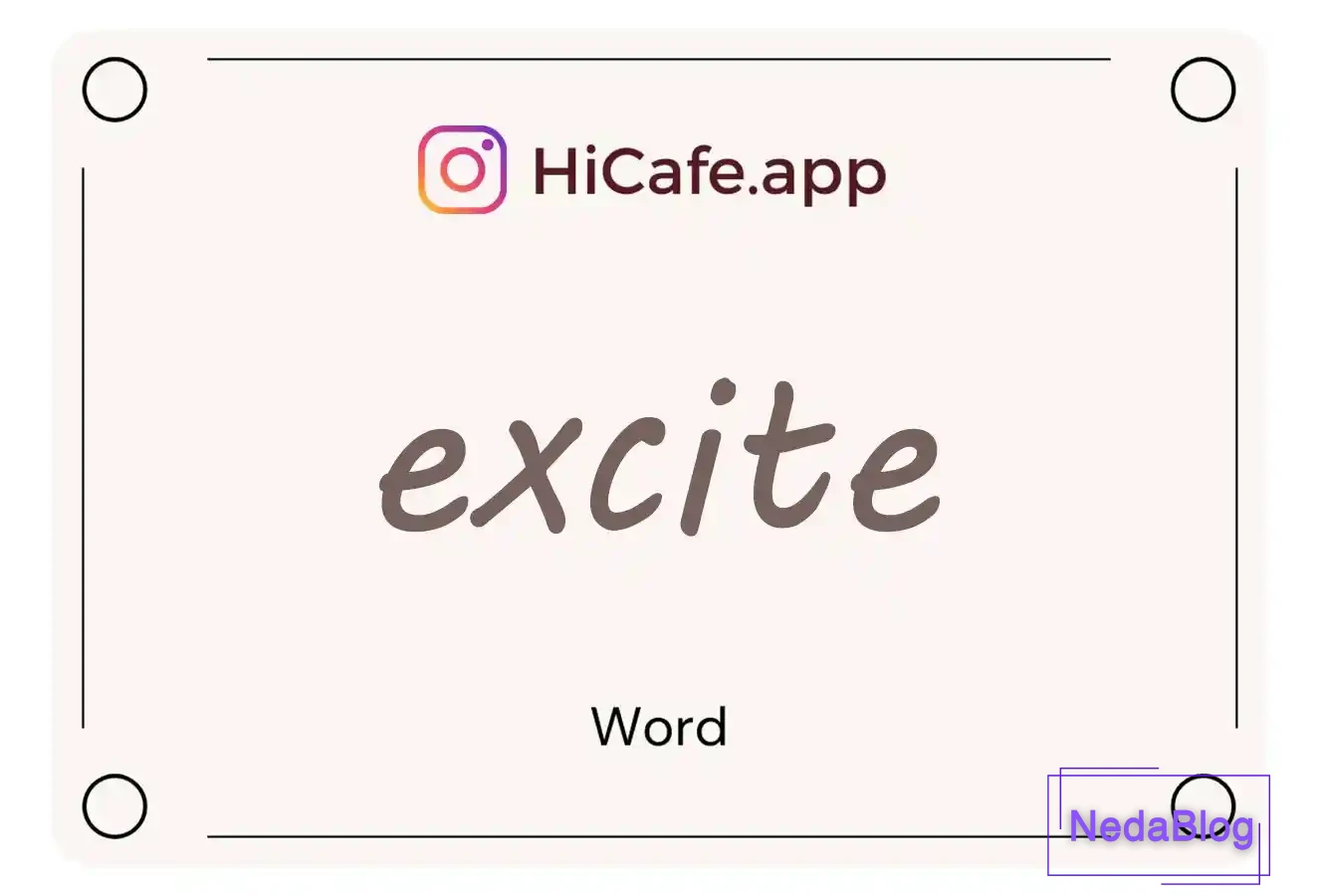 Meaning and usage of excite word