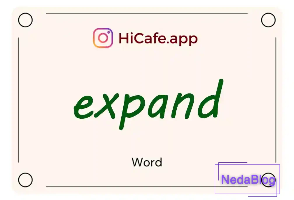 Meaning and usage of expand word