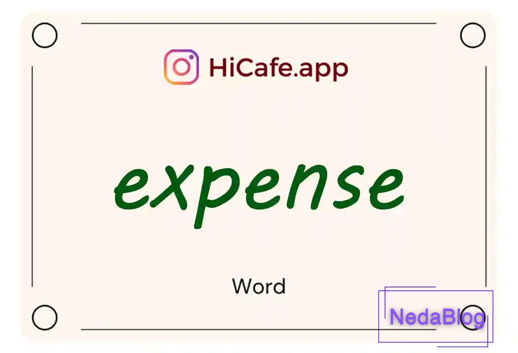 Meaning and usage of expense word