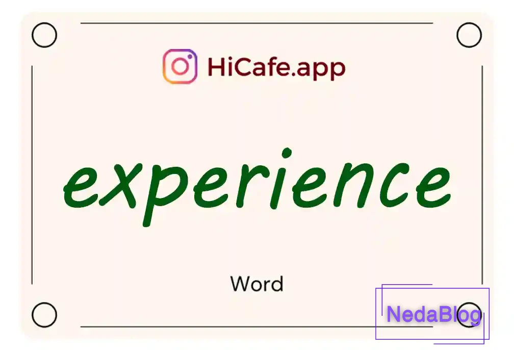 Meaning and usage of experience word