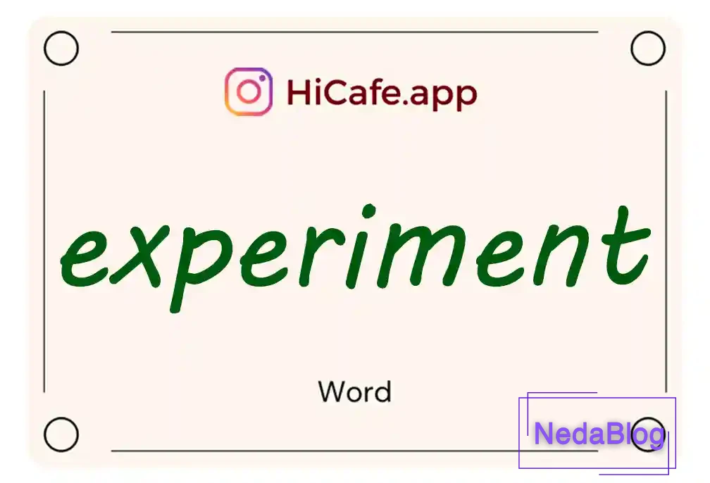 Meaning and usage of experiment word