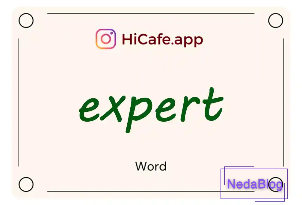 Meaning and usage of expert word