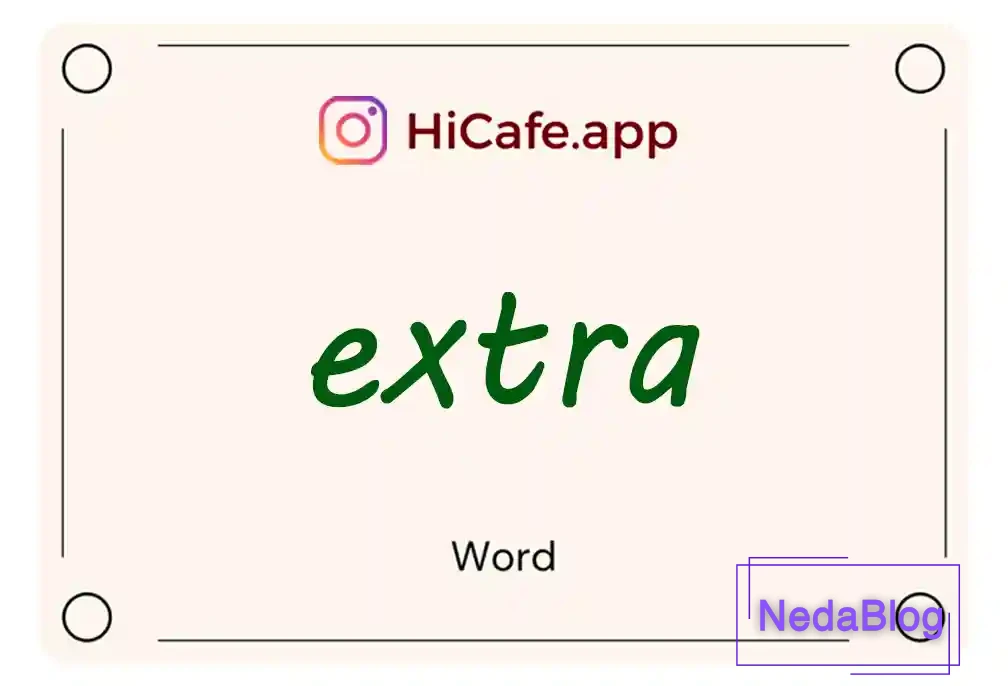 Meaning and usage of extra word