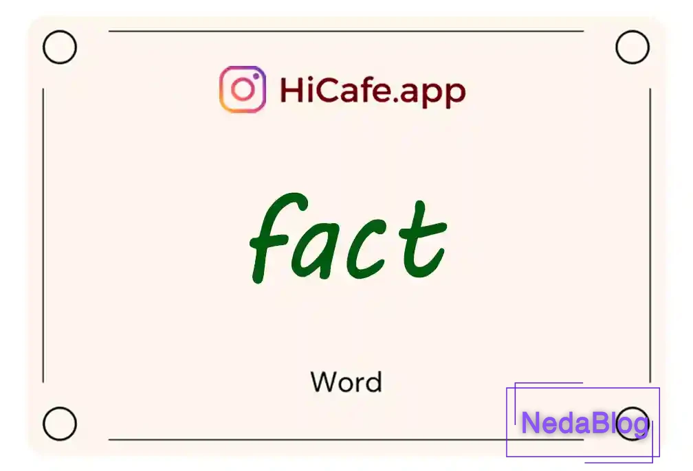 Meaning and usage of fact word
