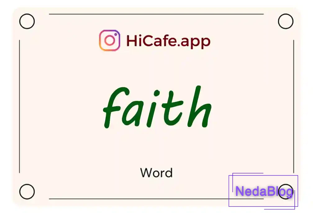 Meaning and usage of faith word