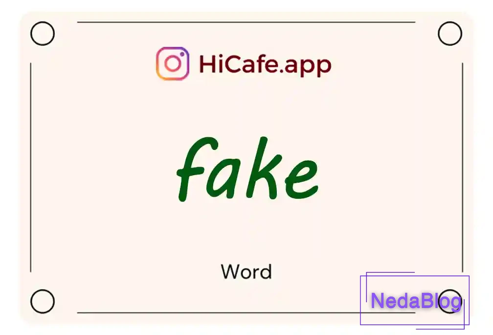 Meaning and usage of fake word