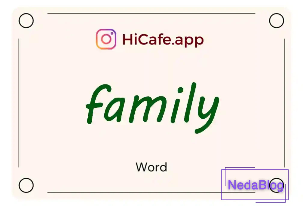 Meaning and usage of family word