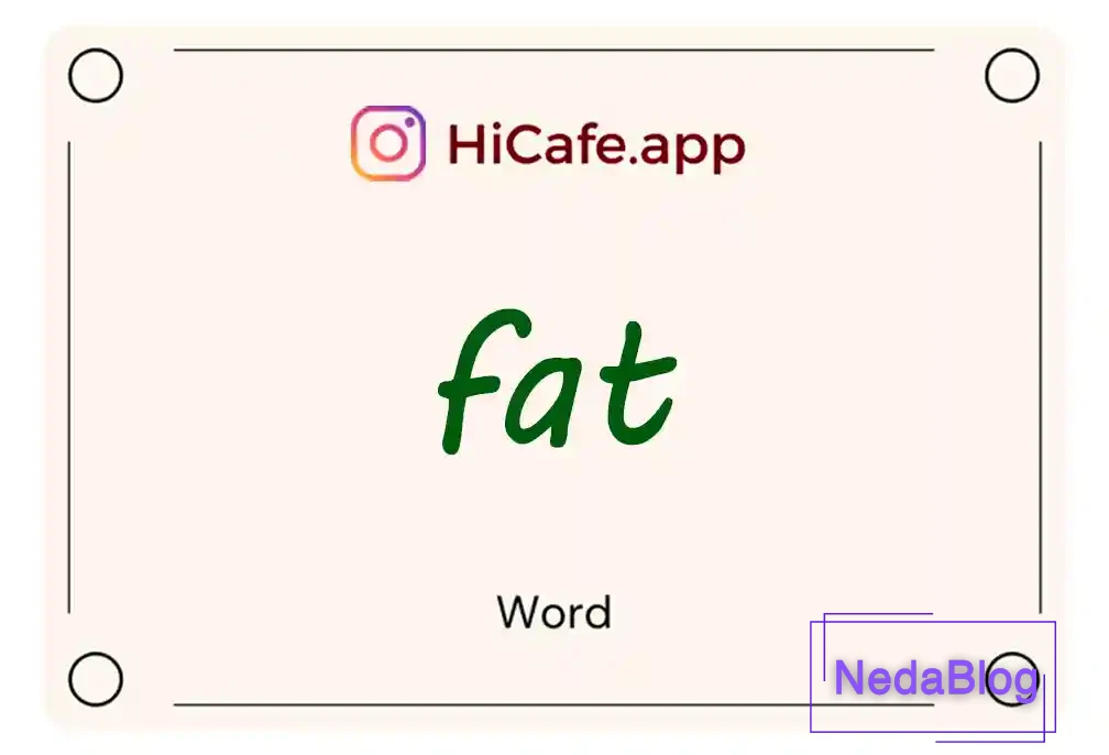 Meaning and usage of fat word