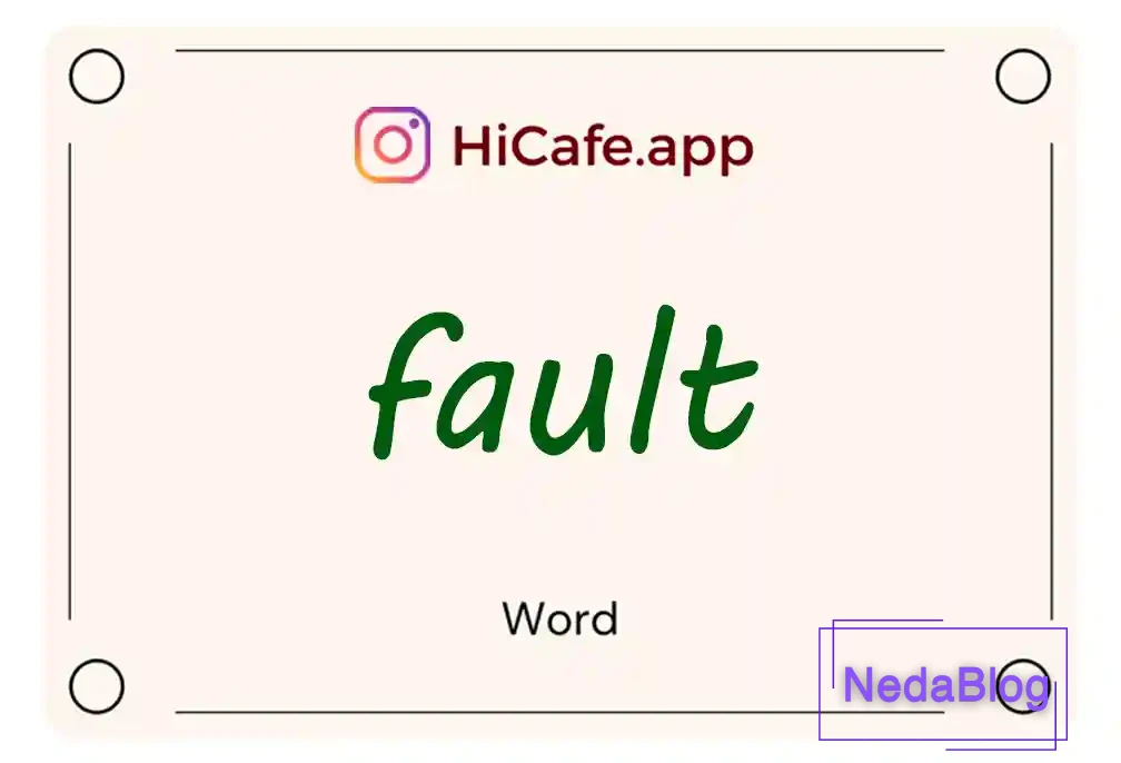 Meaning and usage of fault word